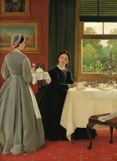 Полуденный чай by Джордж Данлоп Лесли, 1865 — digital art print download