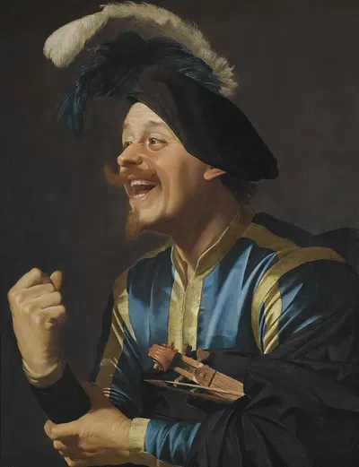 Смеющийся скрипач by Жерар ван Хонтхорст, 1624 — digital art print download