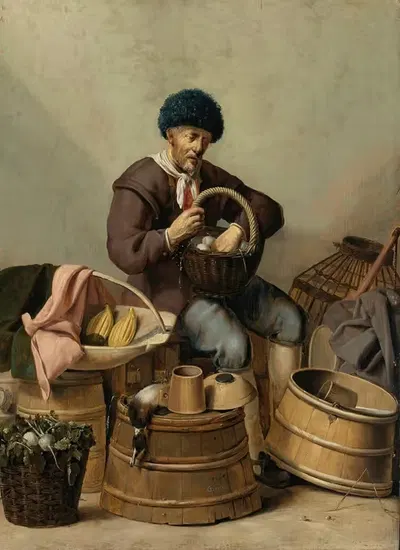 Торговец яйцами by Жерар Донк, 1635 — digital art print download