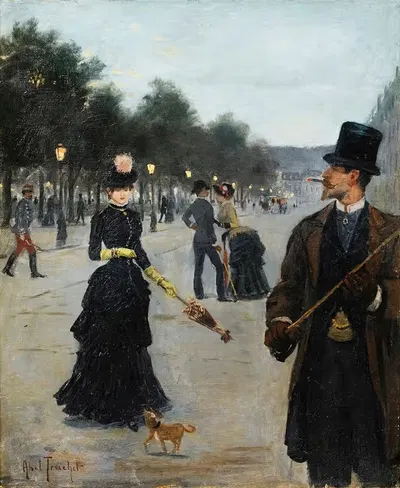 Элегантные бродяги в Париже by Луи Абель-Трюше — digital art print download