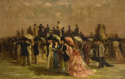 Элегантные женщины на скачках by Луи Абель-Трюше, 1864 — digital art print download