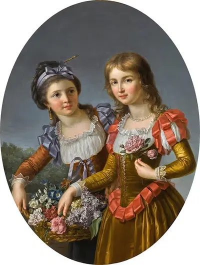 Две сестры by Мари Виктуар Лемуан, 1790 — digital art print download