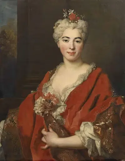 Портрет Маргариты Элизабеты де Ларжильер (1701-1756), дочь художника by Николас де Ларжильер, 1701-1756 — digital art print…