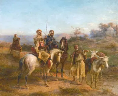 Рыцари в пустыне by Поль Филиппотё — digital art print download