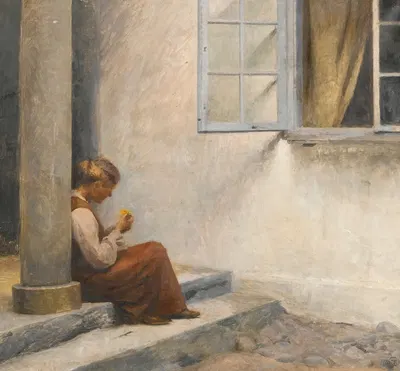 On The Porch, Liselund by Peter Ilsted, 1917 — digital art print download
