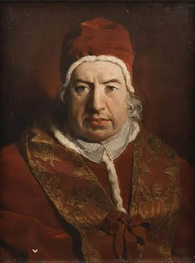 Портрет папы Бенедикта XIV by Пьер Сюблейрас, 1746 — digital art print download