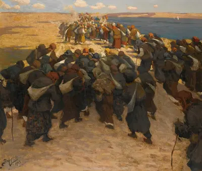 Толпа паломников by Виктор Иванович Зарубин, 1903 — digital art print download