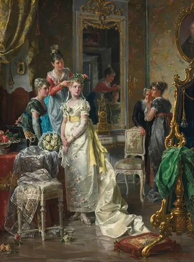 Dressing The Bride by Carl Herpfer — digital art print download