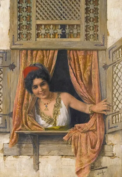 Женщина у окна by Даниэль Исраэль — digital art print download