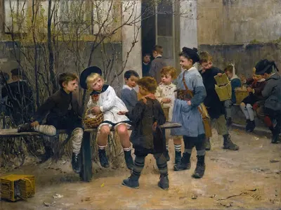 L'heure Du Gouter by Jean Geoffroy, 1882 — digital art print download