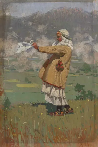 Woman from Čičmany in Folk Costume by Joža Úprka, 1926 — digital art print download