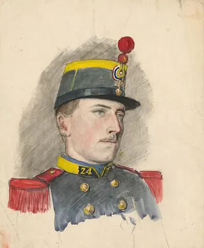 Portrait of a soldier by Ladislav Mednyánszky, 1880–1900 — digital art print download