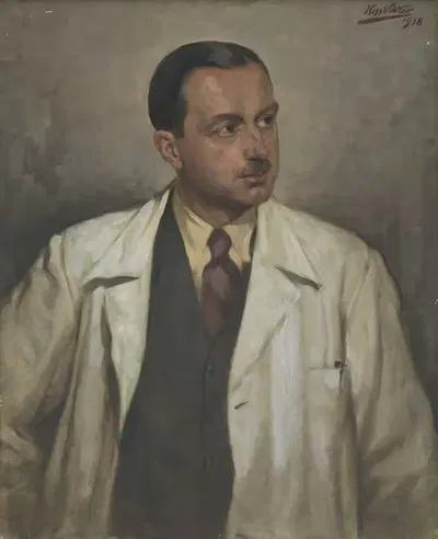 Мужчина в белом пальто by Виктор Кисс, 1938 — digital art print download