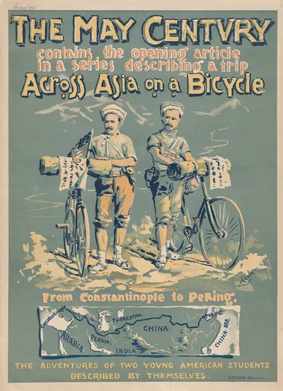The Century, Across Asia on a Bicycle, May by A.W.B. Lincoln, 1894 — digital art print download