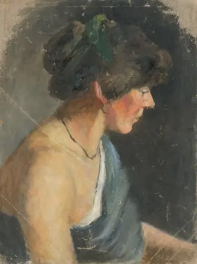 Женщина в зеленом by Аурел Балло, 1890–1900 — digital art print download