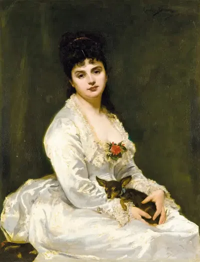 Портрет миссис Анри Фукье by Каролус-Дюран, 1876 — digital art print download
