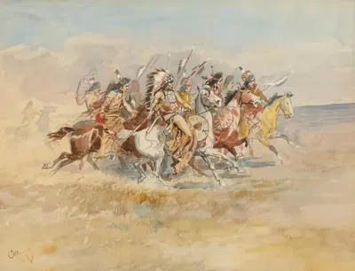 Войсковая партия Блэкфитов by Шарль Марион Рассел — digital art print download