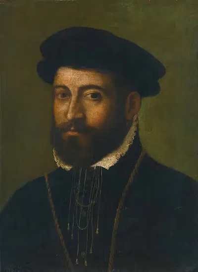Portrait Of A Bearded Man by Circle of Nicolò dell' Abate — digital art print download