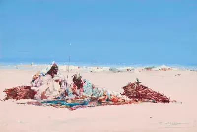 Traders in the desert by Dudley Hardy — digital art print download