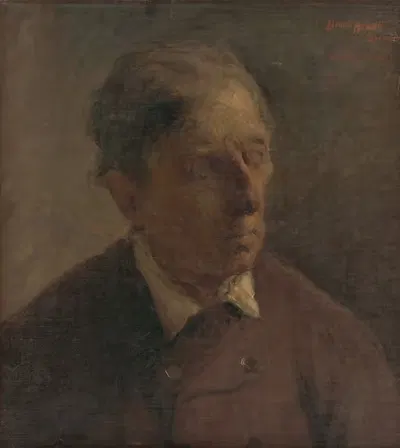 Head Study of a Man by Elemír Halász-Hradil, 1899 — digital art print download