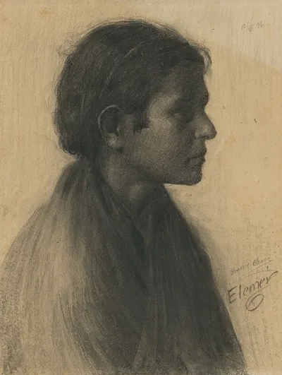 Study of a woman by Элемир Халяш-Градила, 1898 — digital art print download