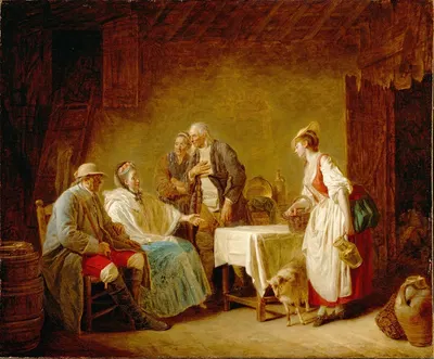 The Shepherdess of the Alps by Étienne Aubry, 1775 — digital art print download