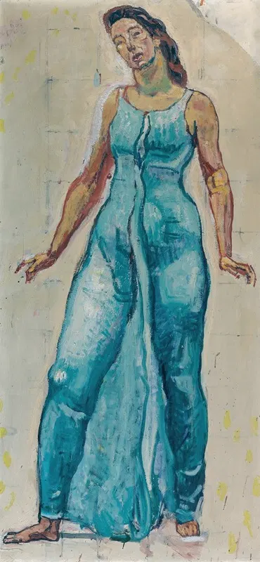 Single Figure Study For 'gaze Into Infinity' by Ferdinand Hodler — digital art print download