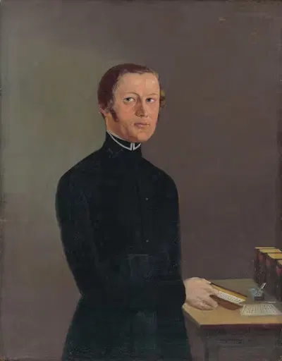 Portrait of a Priest by František Belopotocký, 1844 — digital art print download