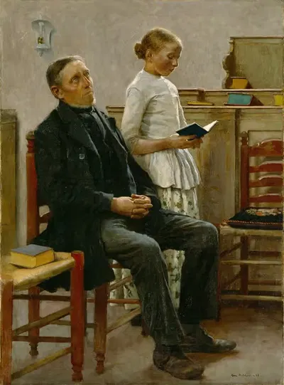Вечерние молитвы by Гари Мелчерс, 1888 — digital art print download