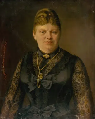 Portrait of a Woman by Georg Fleischmann, 1887 — digital art print download