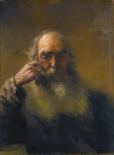 Portrait Of A Man by Grigory Grigorievich Myasoedov — digital art print download