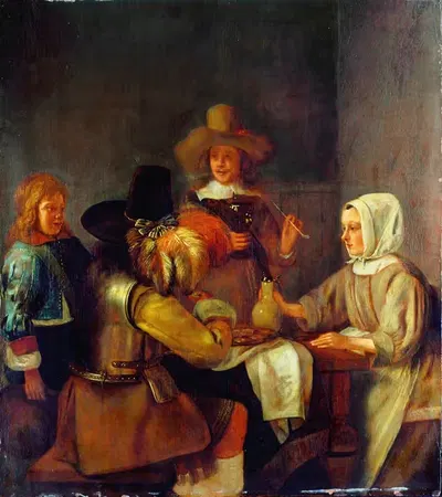 The Oyster Meal by Hendrick van der Burgh — digital art print download