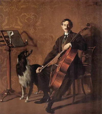 El violonchelista Juan de Azurmendi by Ignacio Zuloaga, 1909 — digital art print download