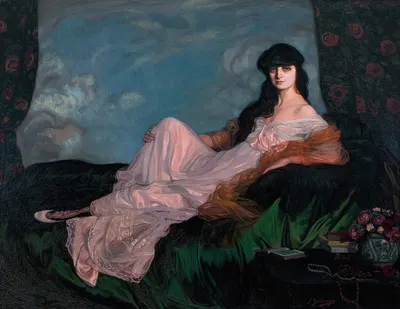 Countess Mathieu de Noailles, Anna Elisabeth de Brancovan by Ignacio Zuloaga, 1913 — digital art print download