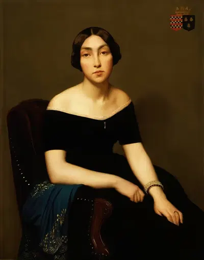 Мадам Луи Антуан де Камбур by Жан-Ипполит Фландрен, 1846 — digital art print download