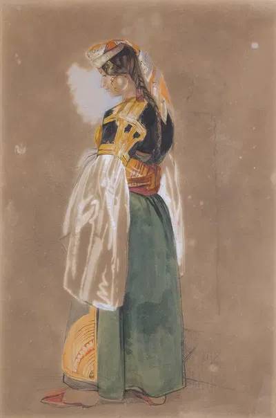 A Jewish Woman Of Gibraltar Or Tangier by Джон Фредерик Льюис — digital art print download