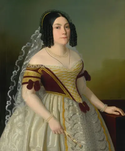 Портрет Пирошки Радванской by Йозеф Божетех Клеменс, 1846 — digital art print download