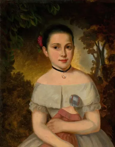 Девушка с куклой by Йозеф Чаучик, 1830 — digital art print download
