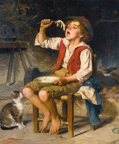 A healthy appetite by Luigi Bechi — digital art print download