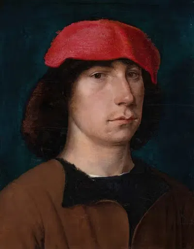 A Young Man In A Red Cap by Michel Sittow — digital art print download
