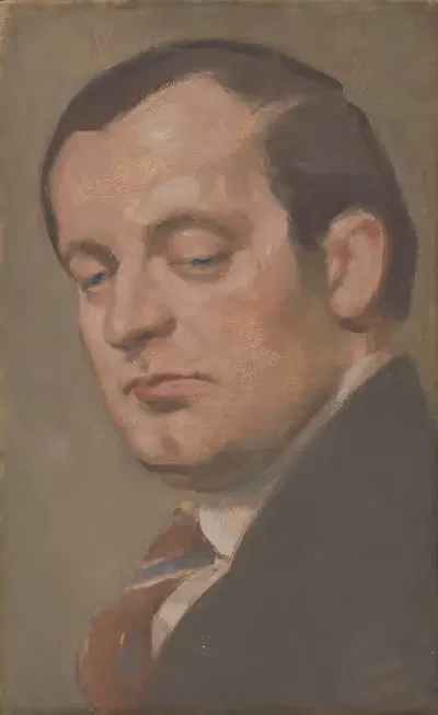 Портрет мужчины с галстуком by Милан Томка Митровский, 1923–1926 — digital art print download