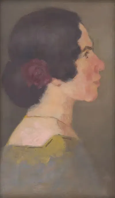 Эскиз к портрету художника Йонашовой by Милан Томка Митровский, 1900–1905 — digital art print download