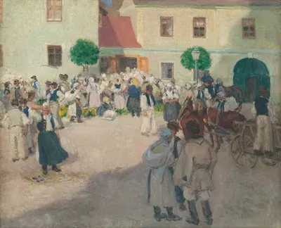 Рынок в Мияве by Милош Яранек, 1903 — digital art print download