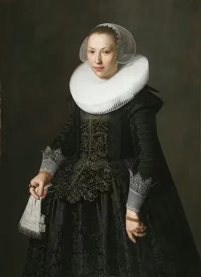 Portrait of a Lady by Nicolaes Eliasz. Pickenoy, 1633 — digital art print download