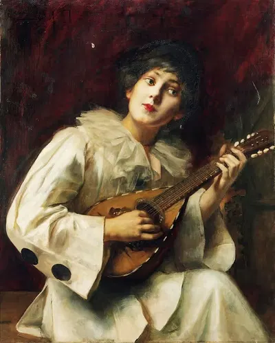 Пьеретта, играющая на лютне by Поль де Ла Буле, 1909 — digital art print download