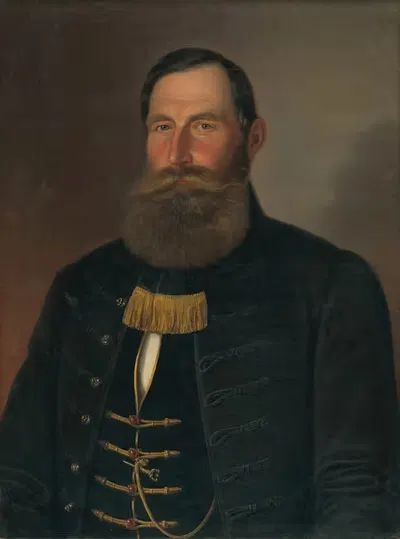 Portrait of a man with a chin and a beard by Peter Michal Bohúň, 1860–1865 — digital art print download