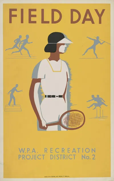 Field day–WPA recreation project, Dist. No. 2 by Beard, 1939 — digital art print download