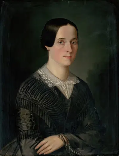 Portrait of Terézia Droppová (née Klenkayová) by Peter Michal Bohúň, 1848–1850 — digital art print download