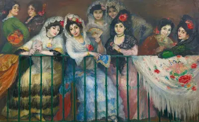 A Balcony At The Bullfight by Ricard Canals i Llambí — digital art print download