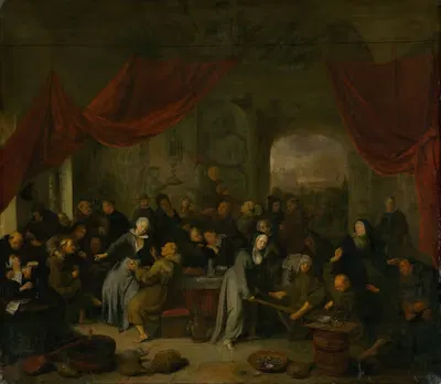 Развлечение монаха в римском клуатре by Ричард Бракебуру, 1680–1700 — digital art print download